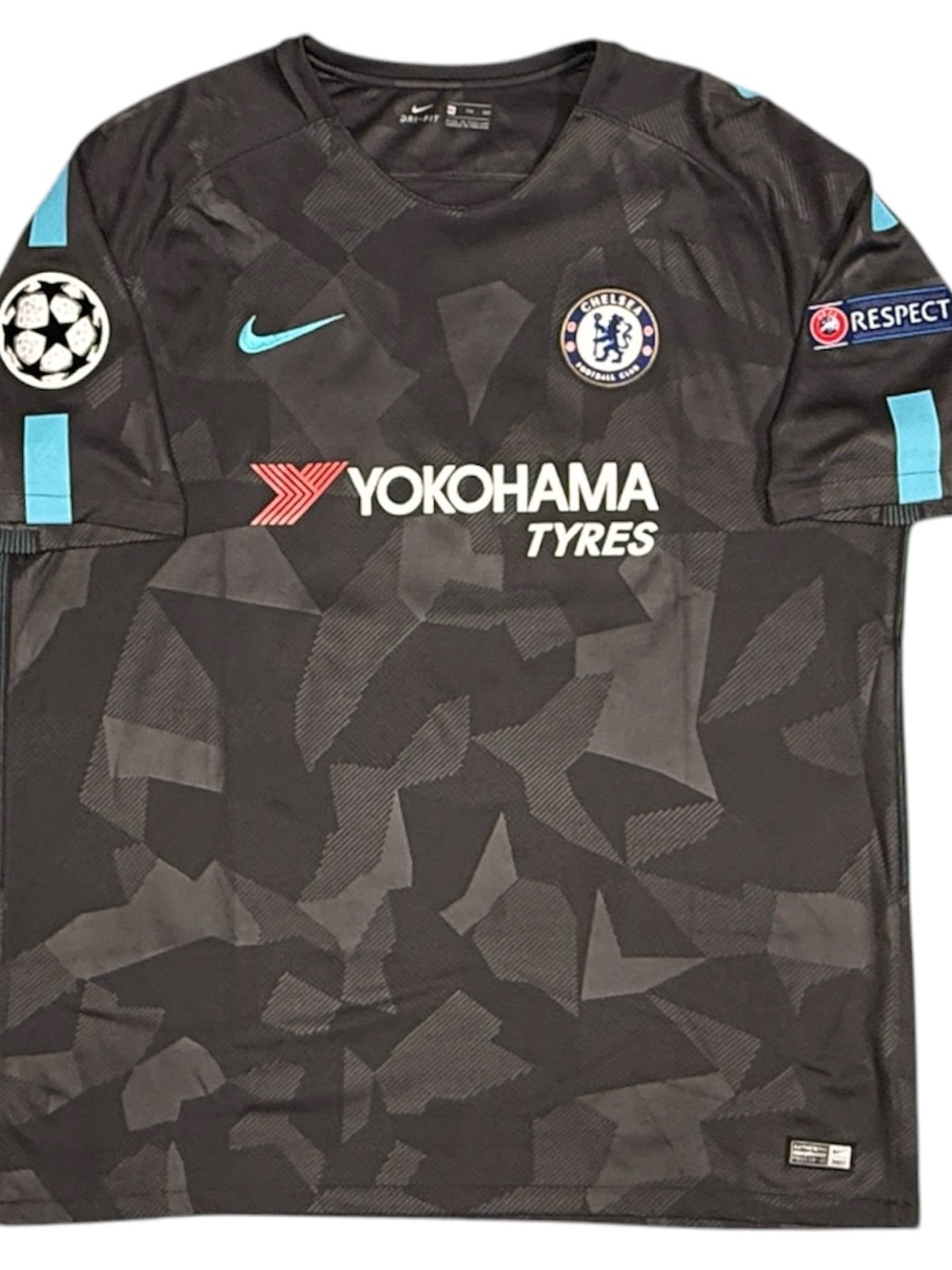 Eden Hazard #10 Nike Chelsea Fc 2017 / 18 Third Grey Camo Soccer Jersey - Xxl